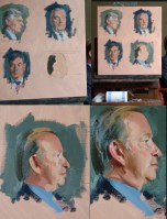 Andrew Festing- stages in a portrait study